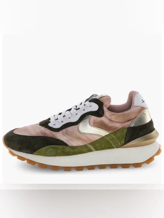 NWT VOILE BLANCHE Qwark Hype Sneaker in Army Green - Picture 2 of 15